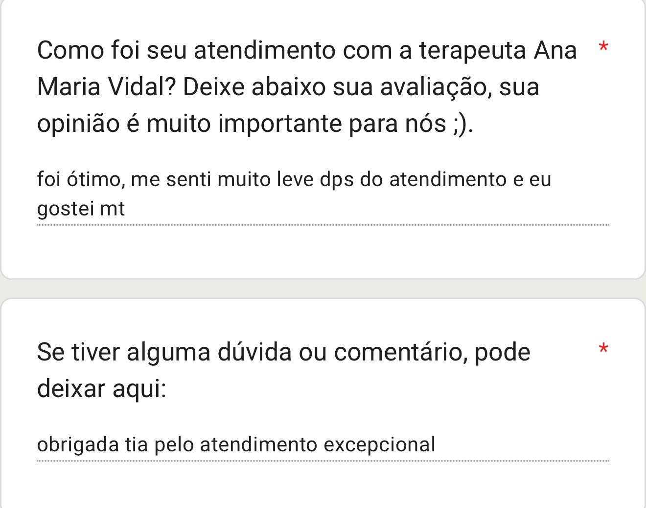 Depoimento de paciente sobre a terapia 7Healings