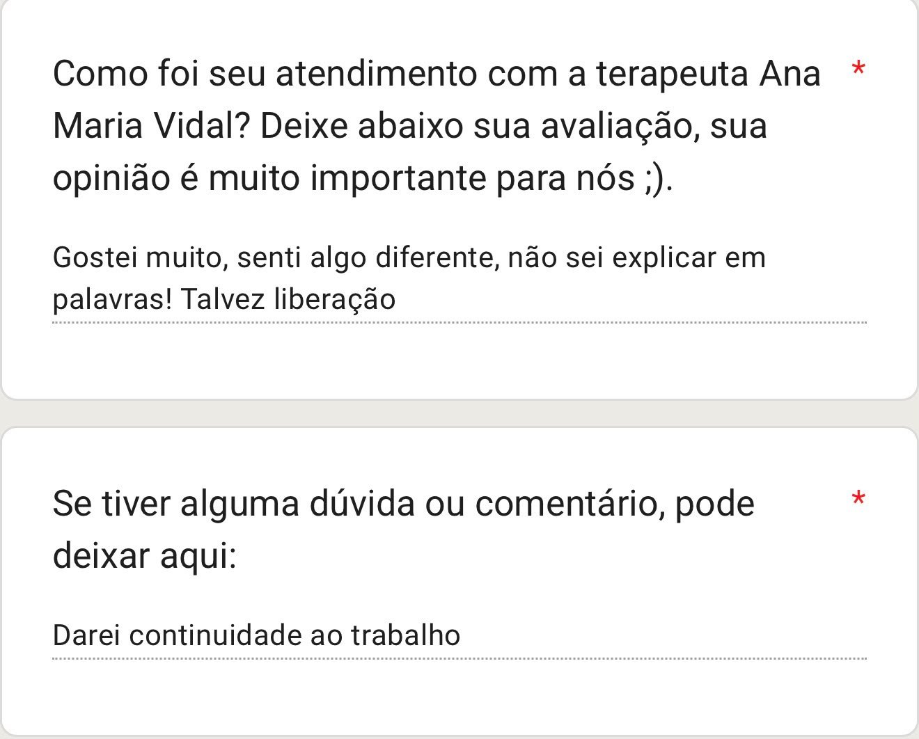 Depoimento de paciente sobre a terapia 7Healings